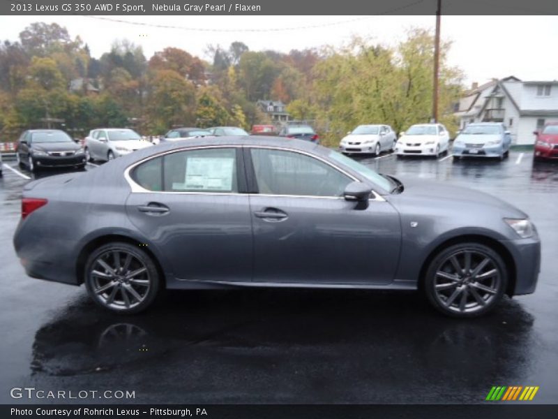 Nebula Gray Pearl / Flaxen 2013 Lexus GS 350 AWD F Sport