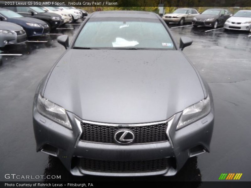 Nebula Gray Pearl / Flaxen 2013 Lexus GS 350 AWD F Sport