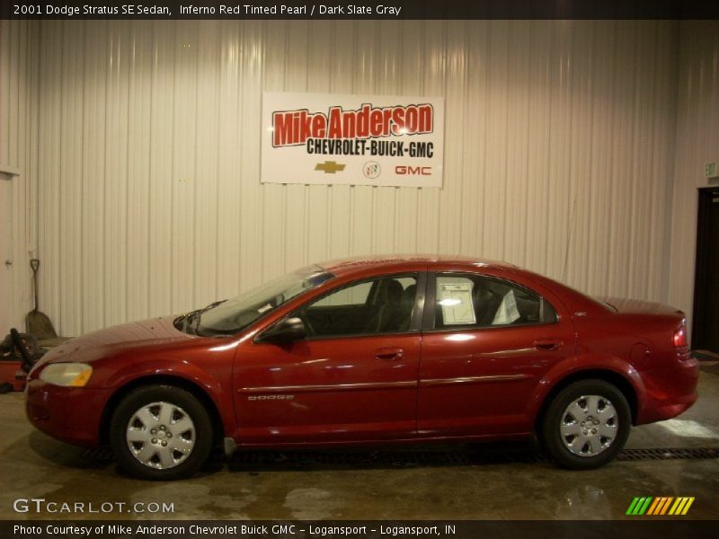 Inferno Red Tinted Pearl / Dark Slate Gray 2001 Dodge Stratus SE Sedan