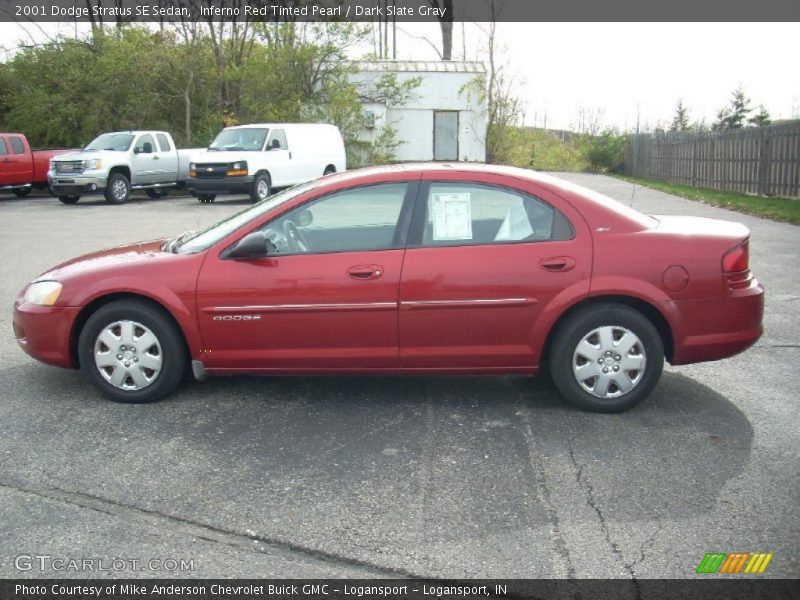 Inferno Red Tinted Pearl / Dark Slate Gray 2001 Dodge Stratus SE Sedan