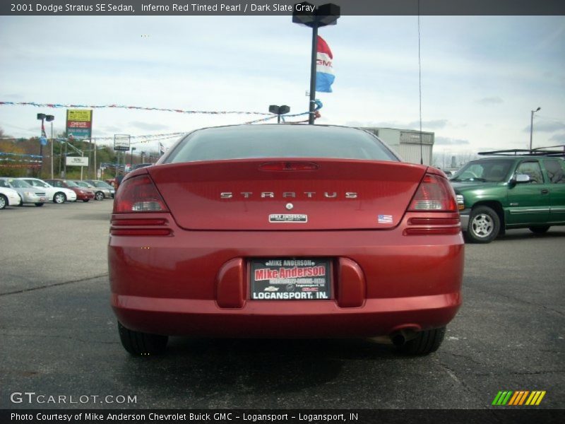 Inferno Red Tinted Pearl / Dark Slate Gray 2001 Dodge Stratus SE Sedan