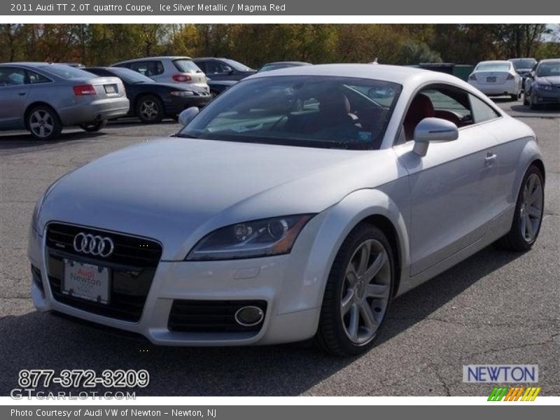 Ice Silver Metallic / Magma Red 2011 Audi TT 2.0T quattro Coupe