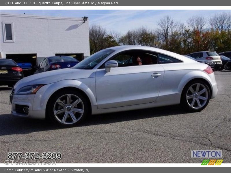 Ice Silver Metallic / Magma Red 2011 Audi TT 2.0T quattro Coupe