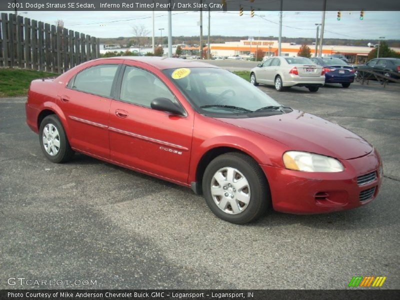 Inferno Red Tinted Pearl / Dark Slate Gray 2001 Dodge Stratus SE Sedan