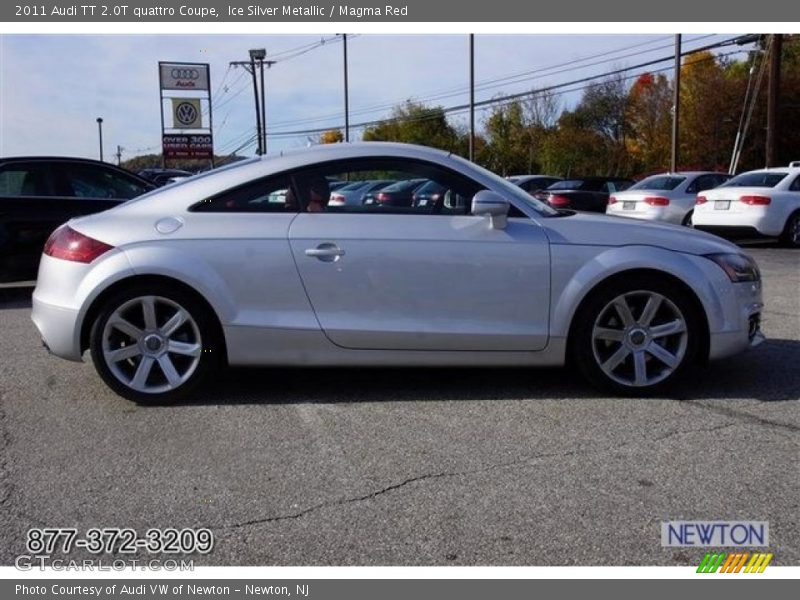 Ice Silver Metallic / Magma Red 2011 Audi TT 2.0T quattro Coupe