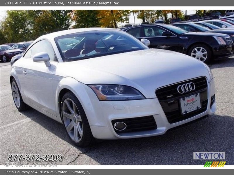 Ice Silver Metallic / Magma Red 2011 Audi TT 2.0T quattro Coupe