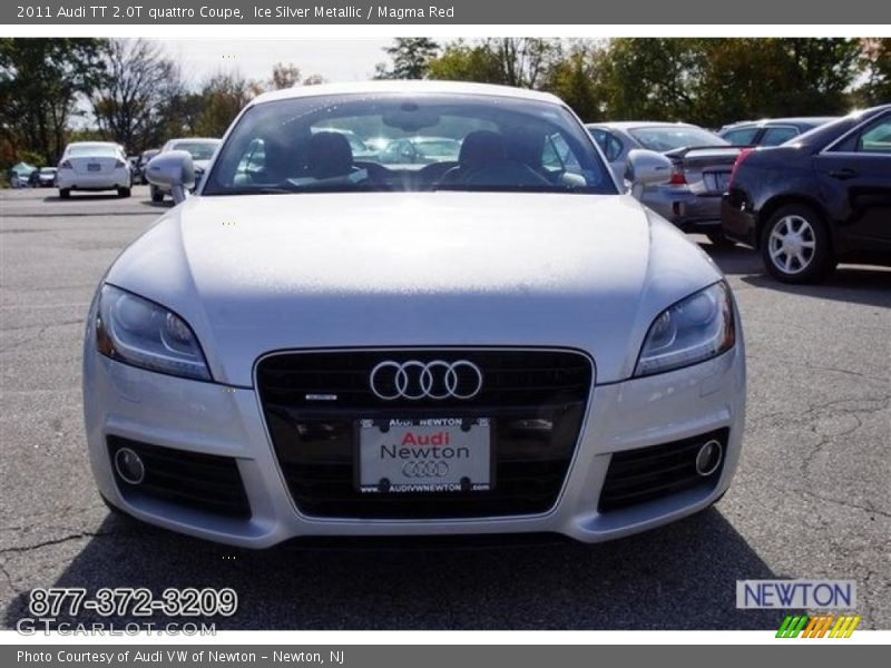 Ice Silver Metallic / Magma Red 2011 Audi TT 2.0T quattro Coupe