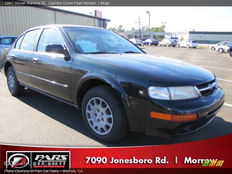 Cypress Green Pearl Metallic / Beige 1997 Nissan Maxima SE