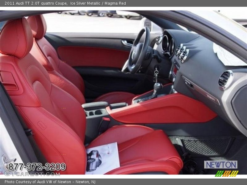 Ice Silver Metallic / Magma Red 2011 Audi TT 2.0T quattro Coupe