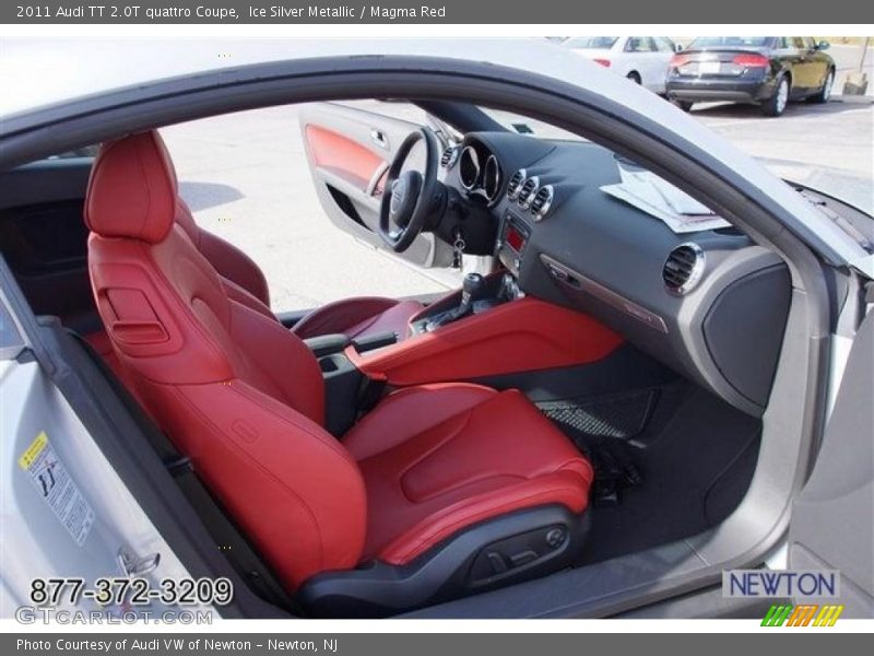 Ice Silver Metallic / Magma Red 2011 Audi TT 2.0T quattro Coupe