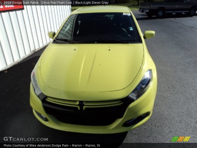 Citrus Peel Pearl Coat / Black/Light Diesel Gray 2013 Dodge Dart Rallye