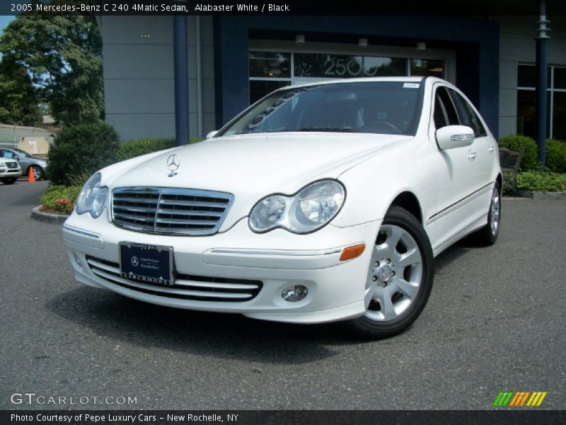 Alabaster White / Black 2005 Mercedes-Benz C 240 4Matic Sedan