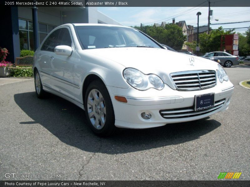 Alabaster White / Black 2005 Mercedes-Benz C 240 4Matic Sedan