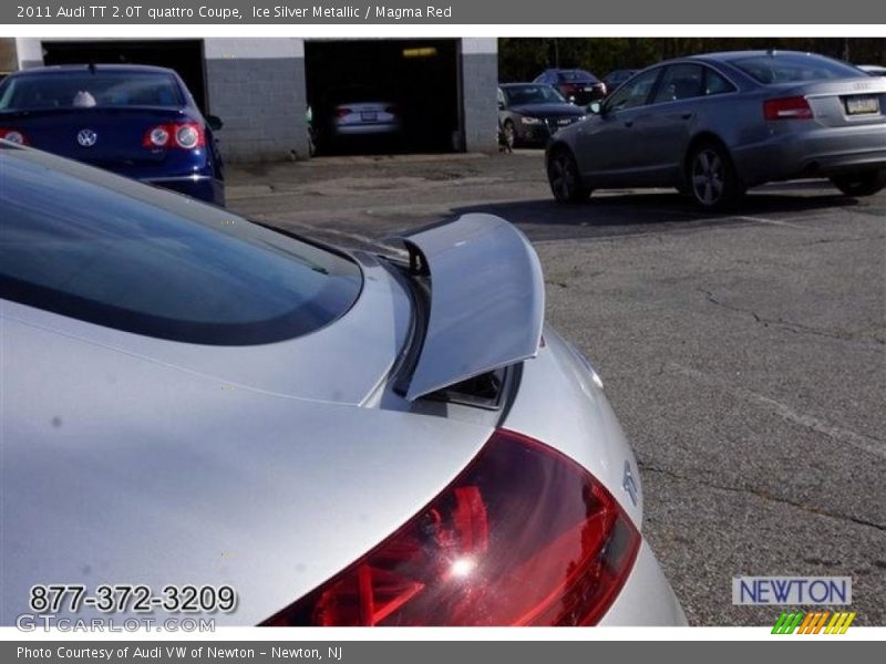Ice Silver Metallic / Magma Red 2011 Audi TT 2.0T quattro Coupe