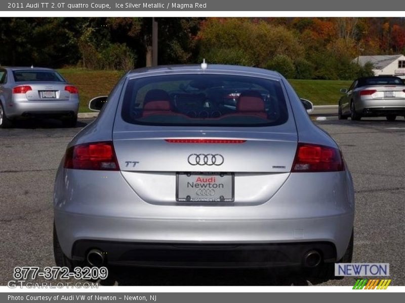 Ice Silver Metallic / Magma Red 2011 Audi TT 2.0T quattro Coupe