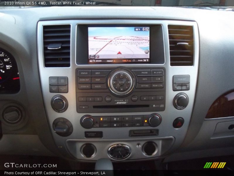 Tuscan White Pearl / Wheat 2010 Infiniti QX 56 4WD