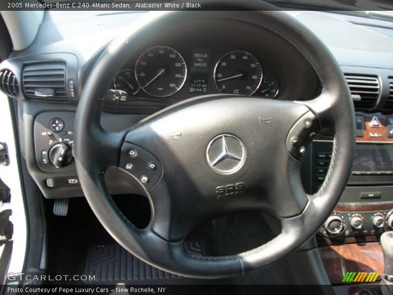 Alabaster White / Black 2005 Mercedes-Benz C 240 4Matic Sedan