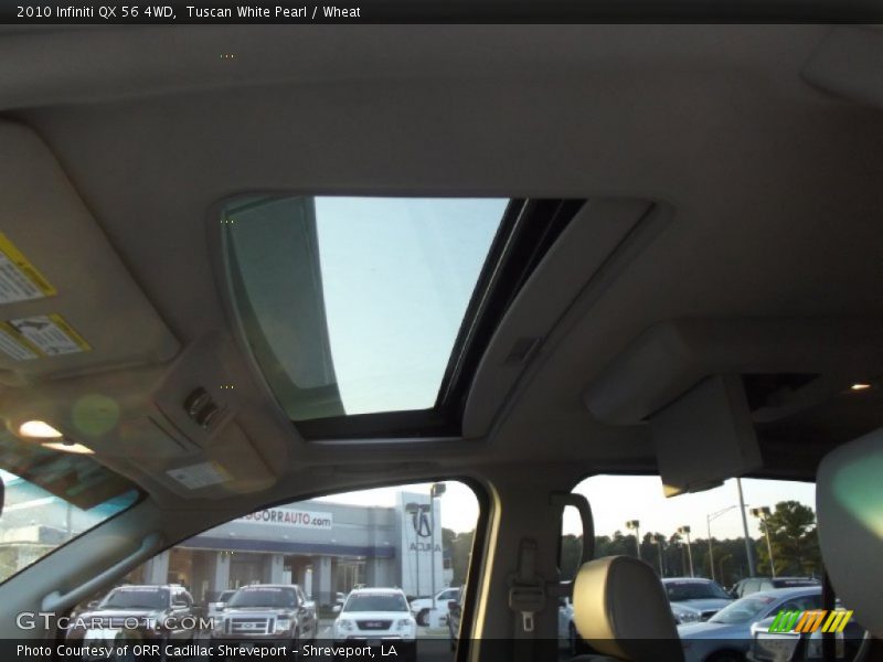 Tuscan White Pearl / Wheat 2010 Infiniti QX 56 4WD
