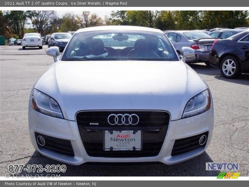 Ice Silver Metallic / Magma Red 2011 Audi TT 2.0T quattro Coupe