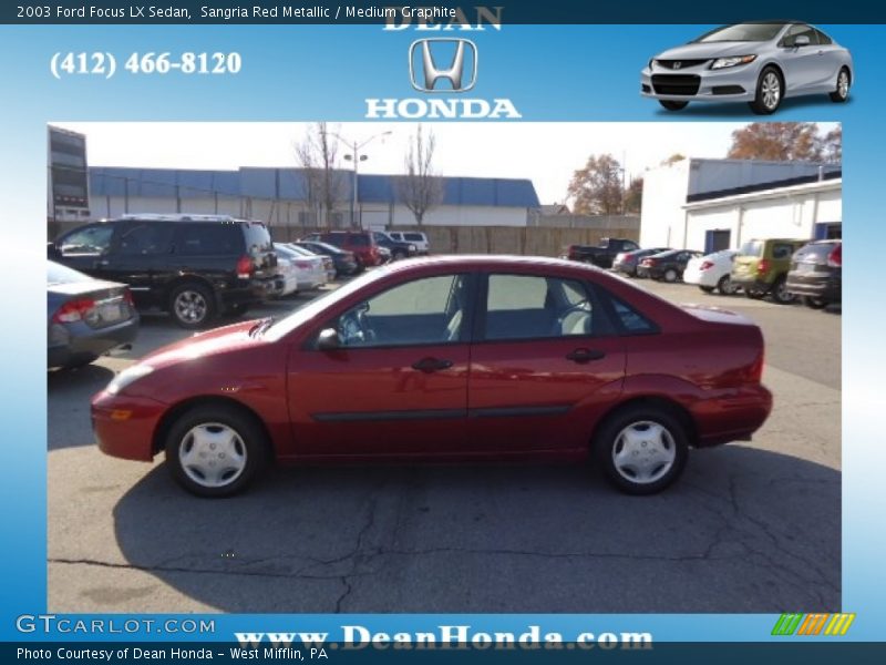 Sangria Red Metallic / Medium Graphite 2003 Ford Focus LX Sedan