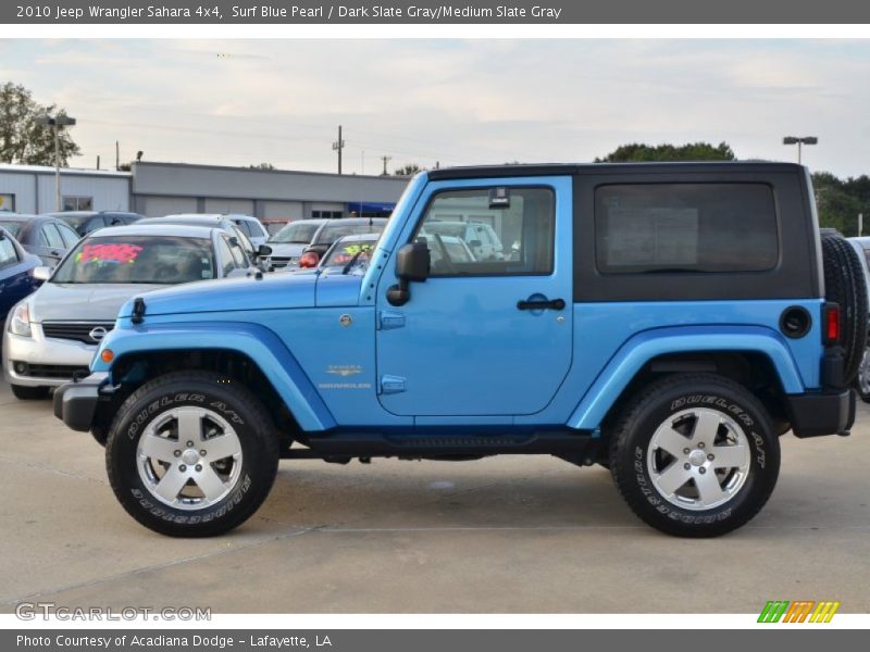 Surf Blue Pearl / Dark Slate Gray/Medium Slate Gray 2010 Jeep Wrangler Sahara 4x4