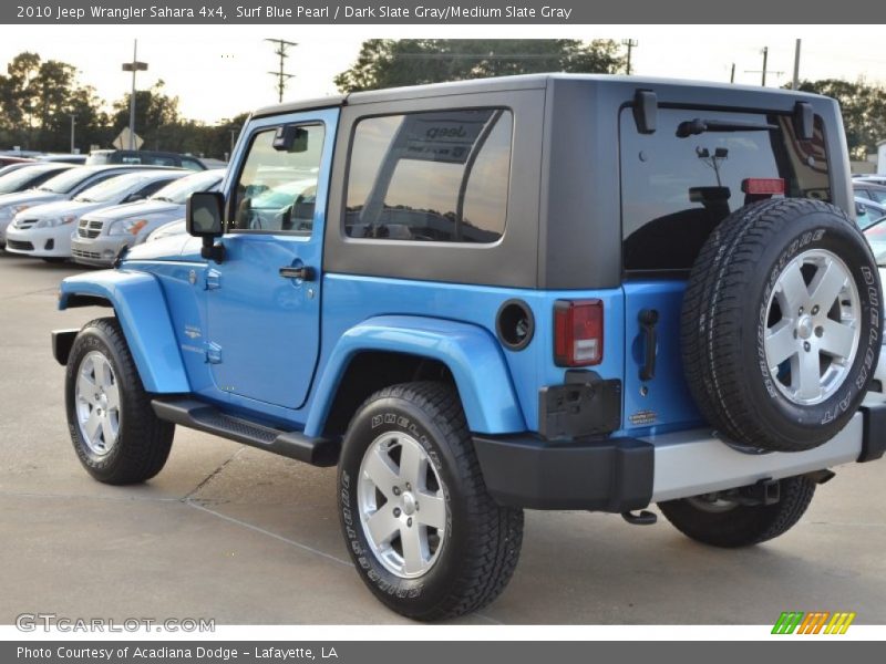 Surf Blue Pearl / Dark Slate Gray/Medium Slate Gray 2010 Jeep Wrangler Sahara 4x4