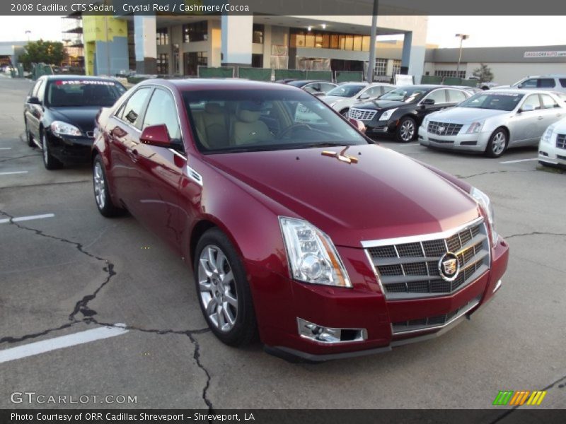 Crystal Red / Cashmere/Cocoa 2008 Cadillac CTS Sedan