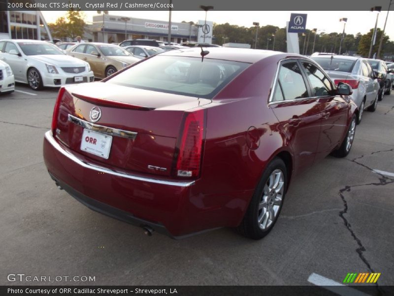 Crystal Red / Cashmere/Cocoa 2008 Cadillac CTS Sedan