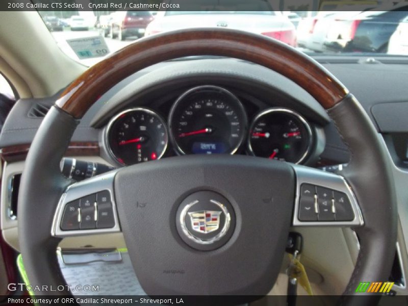 Crystal Red / Cashmere/Cocoa 2008 Cadillac CTS Sedan