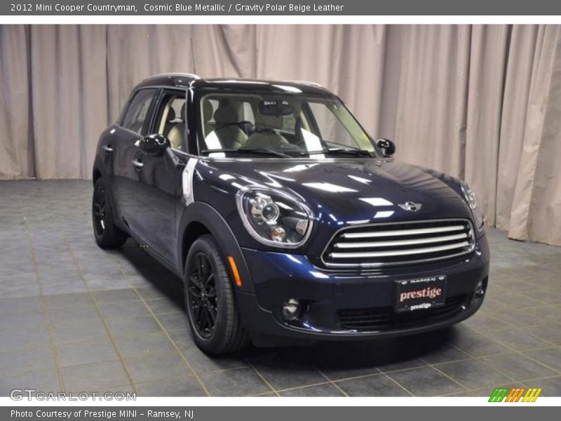 Cosmic Blue Metallic / Gravity Polar Beige Leather 2012 Mini Cooper Countryman