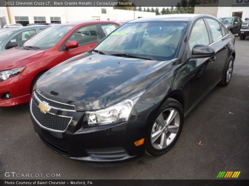 Black Granite Metallic / Cocoa/Light Neutral 2012 Chevrolet Cruze LT