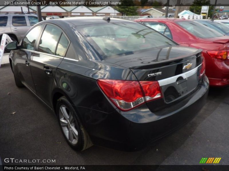 Black Granite Metallic / Cocoa/Light Neutral 2012 Chevrolet Cruze LT