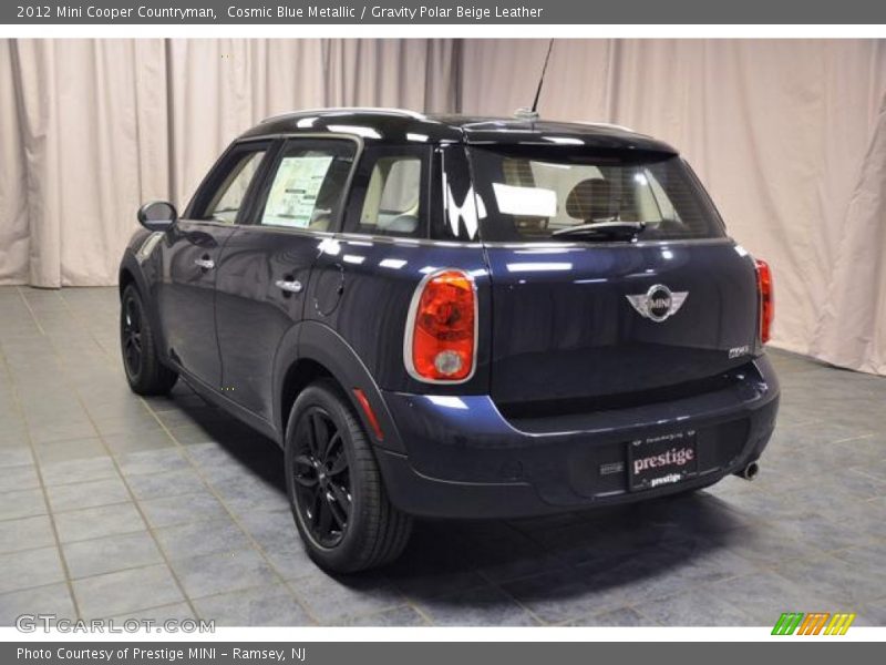 Cosmic Blue Metallic / Gravity Polar Beige Leather 2012 Mini Cooper Countryman