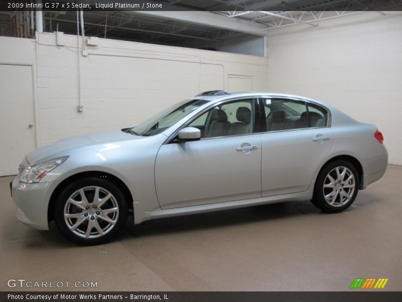 Liquid Platinum / Stone 2009 Infiniti G 37 x S Sedan