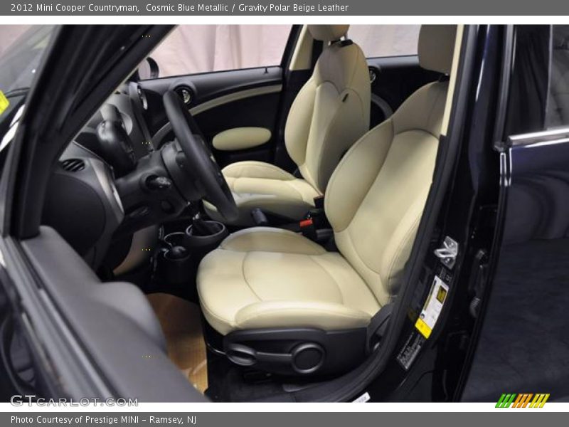 Cosmic Blue Metallic / Gravity Polar Beige Leather 2012 Mini Cooper Countryman