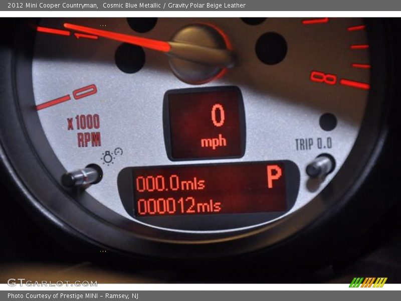 Cosmic Blue Metallic / Gravity Polar Beige Leather 2012 Mini Cooper Countryman