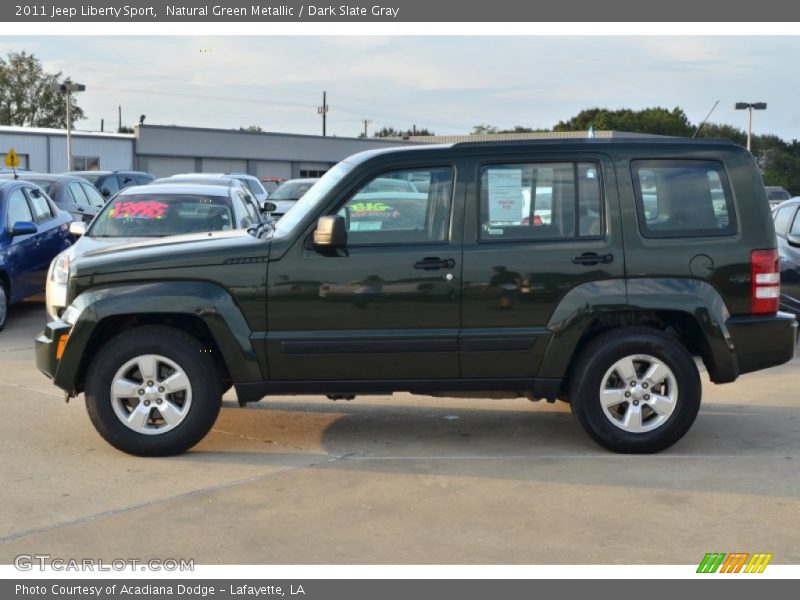 Natural Green Metallic / Dark Slate Gray 2011 Jeep Liberty Sport