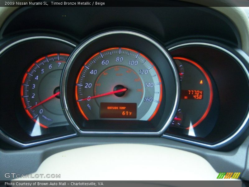  2009 Murano SL SL Gauges
