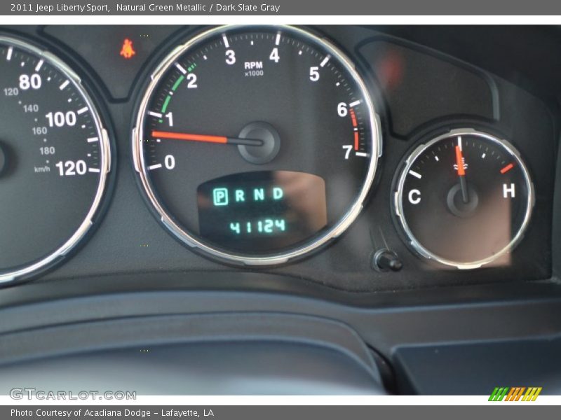 Natural Green Metallic / Dark Slate Gray 2011 Jeep Liberty Sport