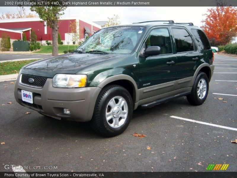 Dark Highland Green Metallic / Medium Parchment 2002 Ford Escape XLT V6 4WD