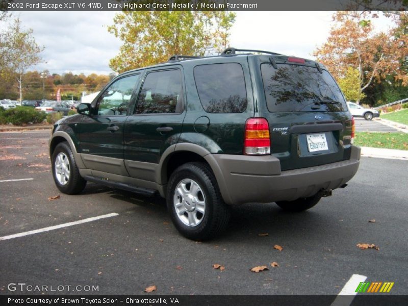 Dark Highland Green Metallic / Medium Parchment 2002 Ford Escape XLT V6 4WD