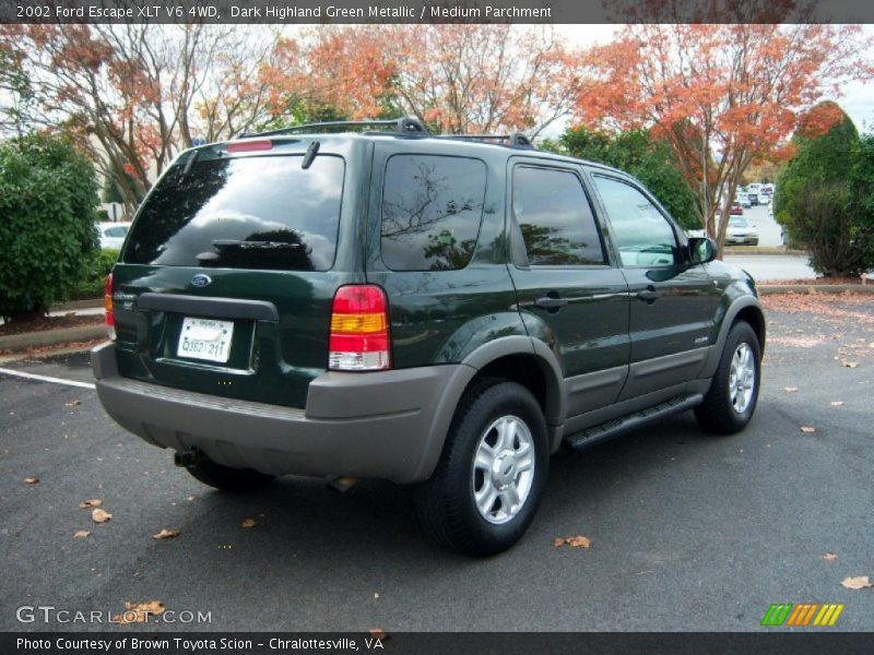 Dark Highland Green Metallic / Medium Parchment 2002 Ford Escape XLT V6 4WD