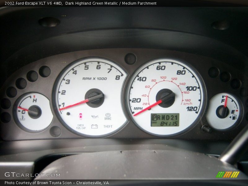  2002 Escape XLT V6 4WD XLT V6 4WD Gauges