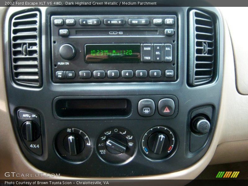 Controls of 2002 Escape XLT V6 4WD