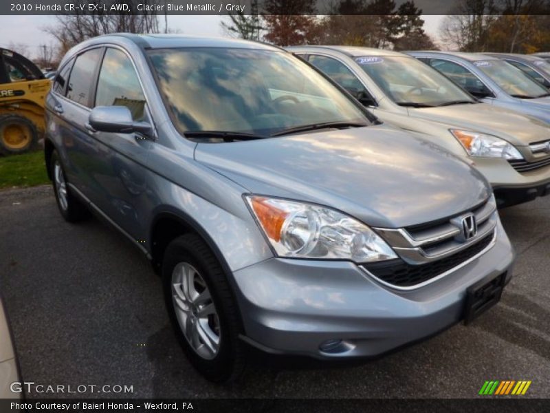 Glacier Blue Metallic / Gray 2010 Honda CR-V EX-L AWD
