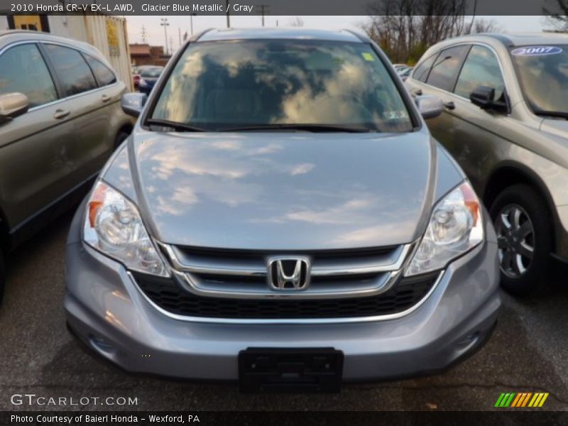 Glacier Blue Metallic / Gray 2010 Honda CR-V EX-L AWD