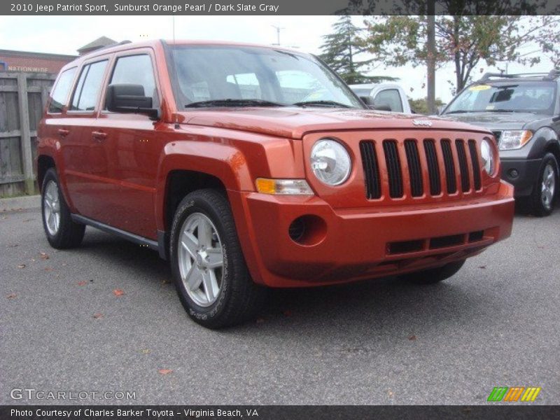 Sunburst Orange Pearl / Dark Slate Gray 2010 Jeep Patriot Sport