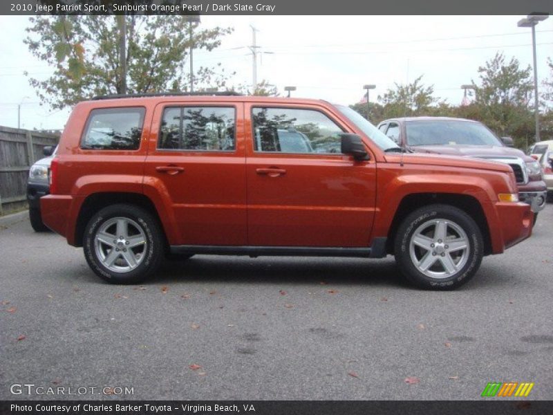 Sunburst Orange Pearl / Dark Slate Gray 2010 Jeep Patriot Sport