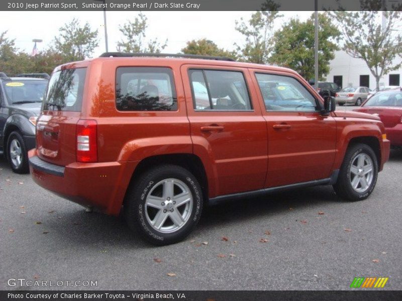 Sunburst Orange Pearl / Dark Slate Gray 2010 Jeep Patriot Sport