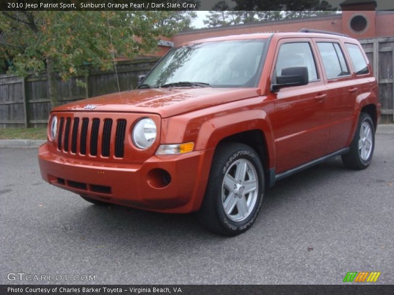 Sunburst Orange Pearl / Dark Slate Gray 2010 Jeep Patriot Sport